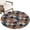 Terracotta Blue, variant on Entryway Rug 2'x3', Purple Orange Blue Plaid Kitchen Runner Rugs Non-Slip Carpet Mats, Moon Floral Cat Checked Bedside Rugs Runners Washable Floor Carpet for Bathroom Laundry Room