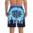 thumbnail image 3 of KLL Halloween Trick Or Treat Men's Casual Summer Beach Shorts Hawaiian Shorts with Pockets-Medium, 3 of 5