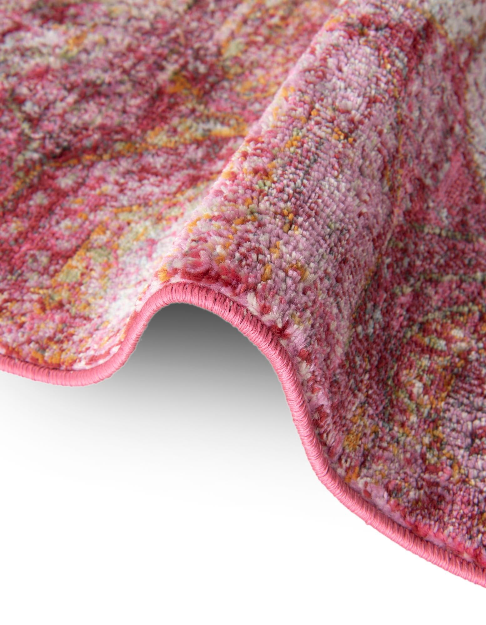 Unique Loom Baracoa Collection Area Rug - Coppelia (9' x 12' Rectangle Pink/Ivory)