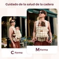 thumbnail image 3 of Momcozy Cangurera Ergonómico, Portabebés De Algodón Y Lino Natural, Mochila Para Bebé BC001, 3 of 7