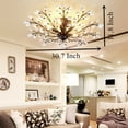 thumbnail image 2 of Vintage Crystal Pendant Lamp Flower Ceiling Light Fixture Chandelier Bedroom NEW, 2 of 6
