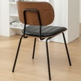 thumbnail image 5 of FOWEOAIU Modern Dining Chairs, Leather Upholstered Side Chairs for Kitchen Dining, Black (Set of 4), 5 of 12
