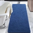 thumbnail image 1 of Alfombra de baño LOCHAS Luxury Shaggy de 60 x 150 cm, color azul, 1 of 6
