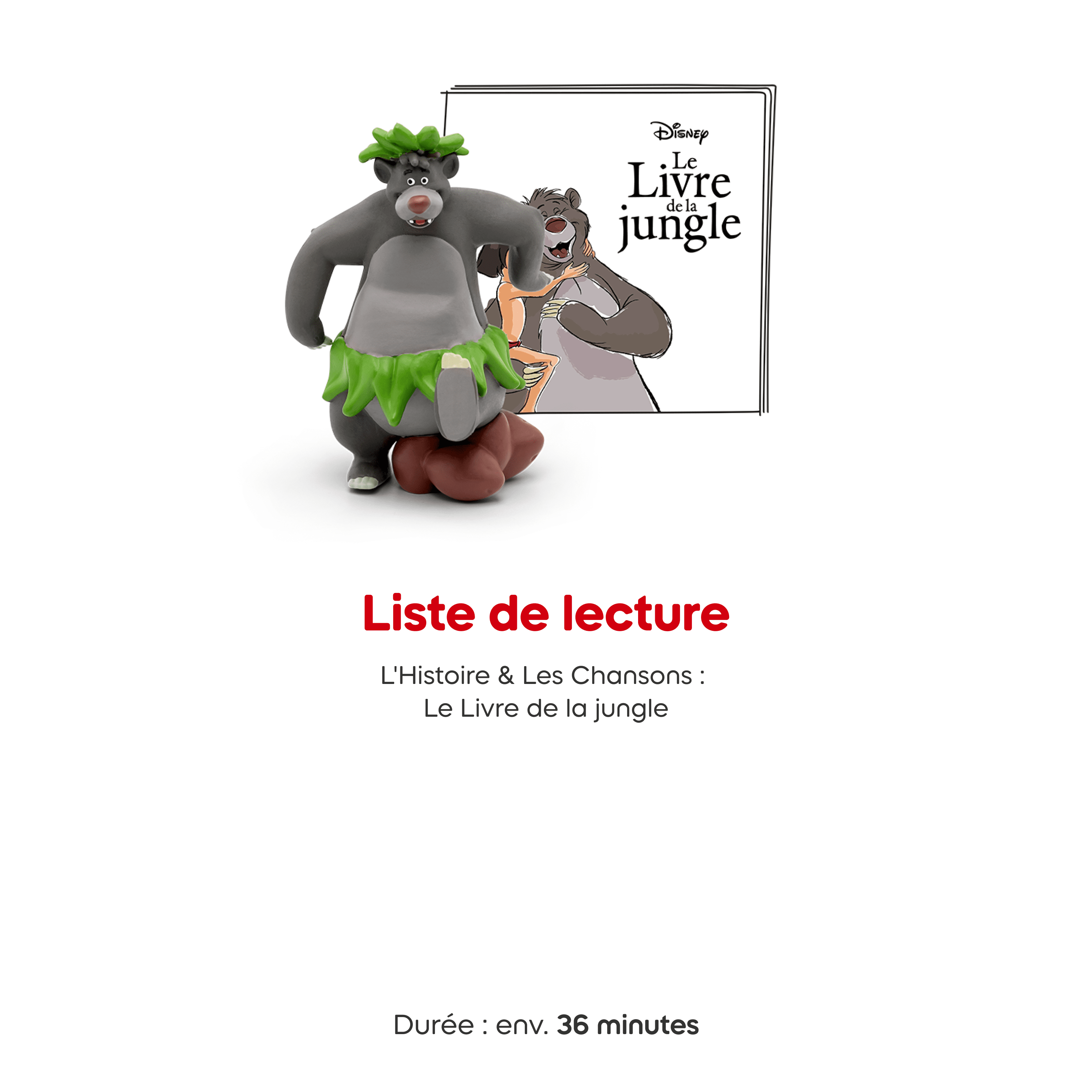 Figurine Audio pour la Toniebox - Le Livre De La Jungle (En Français) TONIE S