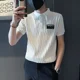 thumbnail image 2 of Top Rock Ropa de calle gráfica con cuello Camisetas masculinas Camiseta polo elegante para hombre Camiseta blanca original Xl Verano Básica Kpop, 2 of 5