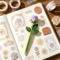 thumbnail image 7 of Under $1 dollars!Ballpoint Pens, Creatives Rose Flower Ballpoint Pen Simulation Rose Bouquet Gift Pen Cute Stationery ForFestal Times Decorative Pen Novelties Present For Friend 1ml, Purple, 7 of 7
