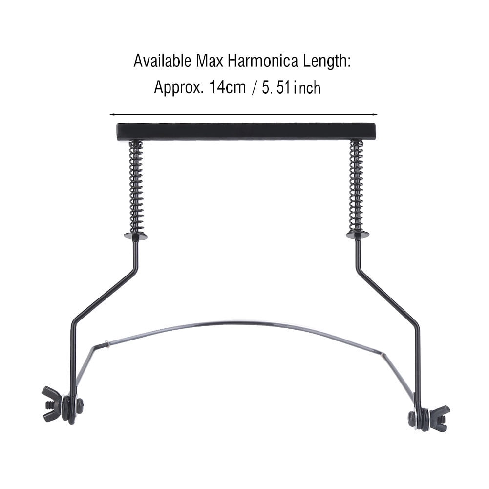 Mgaxyff Harmonica Neck Holder,Durable Adjustable Metal 10 Holes