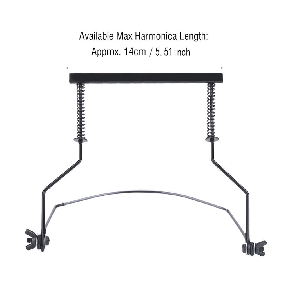 Mgaxyff Harmonica Neck Holder,Durable Adjustable Metal 10 Holes