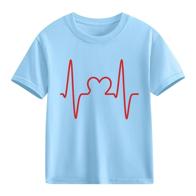 hengsof T-shirt Imprimé à Manches Courtes pour Enfants