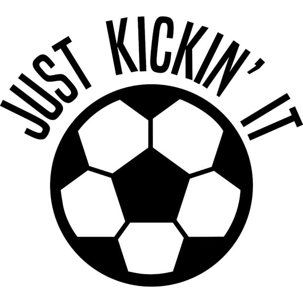 Just Kickin It Soccer Ball Funny Sports Field Net Wall Decals for Walls