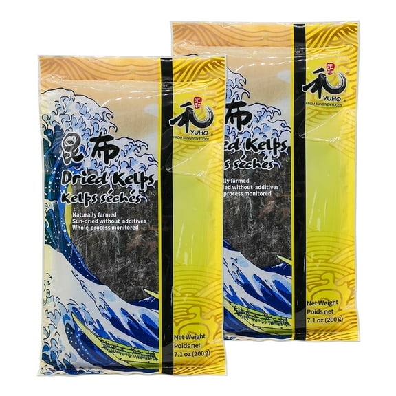 YUHO Kombu Dried Seaweed, Sun Dried, No Preservatives, 14.10 Oz Pack of 2