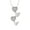 10K White Gold, variant on 10K White Gold Round Diamond Heart Pendant with Sterling Silver Chain Necklace (1/10 cttw, I-J Color, I2-I3 Clarity), 18"