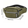 thumbnail image 3 of Men Multifunctional Waist Pack, Crossbody Belt Bag With Multiple Zipper Pockets For Travel Running Hiking Outdoor Sports, Lightweight Chest Sling Storage Bag For Daily Carry Essentials(Army Green), 3 of 5