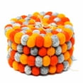 thumbnail image 2 of Global Groove GLG50058-02S-S4 Hand Crafted Felt Ball Coasters, Chakra Orange - Set of 4, 2 of 2