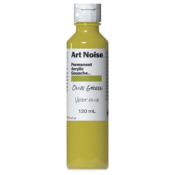 Tri-Art Art Noise Permanent Acrylic Gouache - Olive Green, 120 ml, Bottle