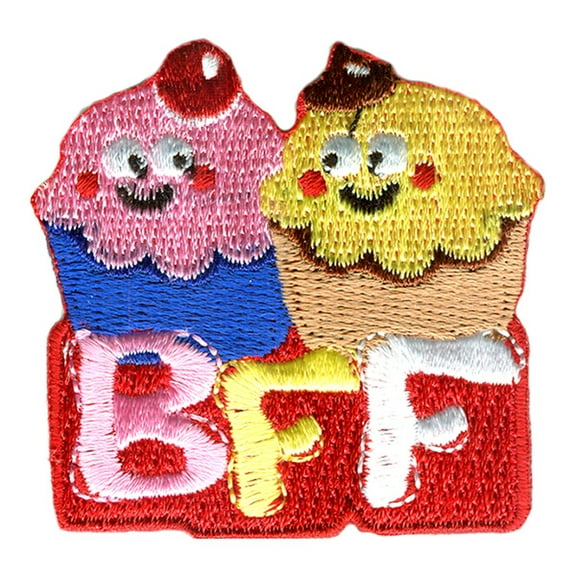 12 pieces 2" Custom Activity Scouts Applique Fun Patches - BFF (Cupcakes) Patch