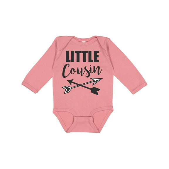 Inktastic Little Cousin with Arrows Boys or Girls Long Sleeve Baby Bodysuit