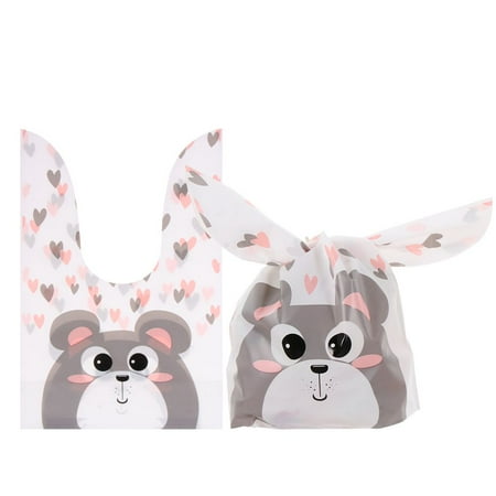 10PCS Gifts Bunny Ear Party Supplies Biscuit Package Rabbit Cookie Bags Candy Bag Easter Rabbit 2