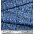 thumbnail image 3 of Soimoi Rayon Crepe Fabric Dot & Artistic Butterfly Print Fabric by The Yard 46 Inch Wide, 3 of 3