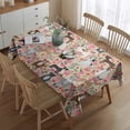 thumbnail image 2 of Boston Terrier Dog and Flower Florals Rectangle Tablecloth 60"x84",Waterproof Polyester Rectangle Table Cloth, Wipeable Spillproof Polyester Tablecloth for Dining, Camping, Indoor and Outdoor, 2 of 5