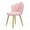 Pink, variant on Vanity Chair for Makeup Room - Midcentury Modern Accent Velvet Chair with Back Support, Bow chair Gold Legs for Living Room Bedroom (White)