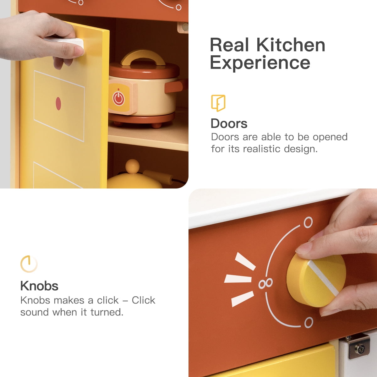 Hommoo Kitchen Set for Kids Wooden Play Kitchen Toy Kitchen Sets for Gift, Kitchen for Toddlers Kids Kitchen Playset Toys Kitchen Sets for Kids Age 3+ Pretend Play, Yellow Hommoo Kitchen Set for Kids Wooden Play Kitchen Toy Kitchen Sets for Gift, Kitchen for Toddlers Kids Kitchen Playset Toys Kitchen Sets for Kids Age 3+ Pretend Play, Yellow