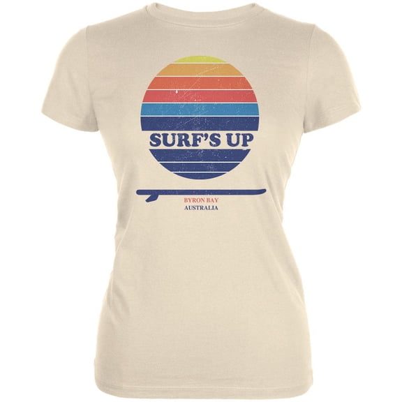 Surf's Up Byron Bay Australia Cream Juniors Soft T-Shirt