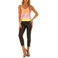 thumbnail image 2 of INSPIRE CHIC Women's Sequin Spaghetti Strap Crop Camisole Tank Tops XL Orange Blue Yellow, 2 of 6
