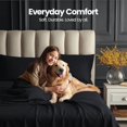 thumbnail image 3 of 4-Piece Extra Deep Pocket Sheet Set | Fits 18 to 21 Inch Mattresses, Soft Cooling Microfiber, Hotel Luxury, Wrinkle & Fade Resistant, OEKO-TEX Certified | Utopia Bedding, Queen, Black, 3 of 6
