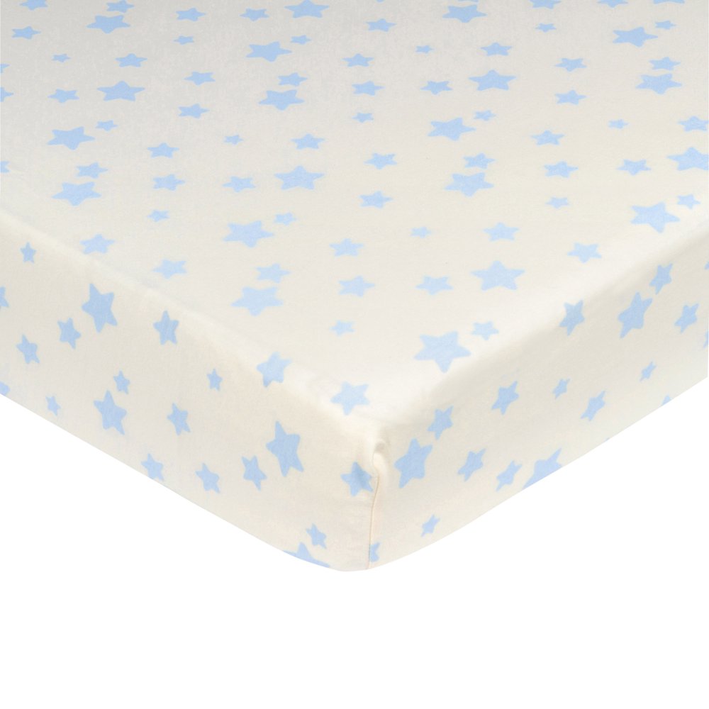 Gerber Newborn Baby Boy Organic Cotton Crib Sheet, Stars