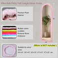 thumbnail image 3 of AnorTrek Fluffy Mirror Cover for Arched & Full-Length Mirrors (59"x16") – Stretch Fabric, Non-Slip Backing, Decorative Protector – Soft & Durable Décor (Mirror Not Included), 3 of 7