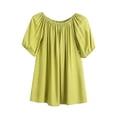 thumbnail image 2 of TaTaai Womens Two Piece Set Off Shoulder Short Sleeve Puff Sleeve Top with Drawstring Waist Straight Leg Pants Solid Soft Breathable Casual Outfit Gift, 2 of 6