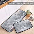 thumbnail image 5 of 2-Piece Kitchen Rugs Set Non-Slip Mats Carpet Floor for Kitchen, Bathroom (19.7"x27.6" & 19.7"x47.2") Snowy Winter Landscape, 5 of 7