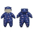 thumbnail image 3 of GYRATEDREAM Baby Boys Girls Snowsuit Infant Winter Clothes Newborn Hooded Jacket Toddler Jumpsuit Coat 0-12 Months, 3 of 14