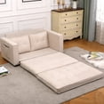 thumbnail image 2 of Loveseat Sleeper Sofa Folding Sofa Bed with Two Storage Pockets Portable Floor Mattress Couch Convertible Sofa Bed Couch for Living Room Apartment, 2 of 15
