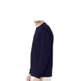 thumbnail image 3 of Hanes Essential Long Sleeve T-Shirt, Men's Crewneck Classic Fit Tee, Athletic Navy, M, 3 of 6