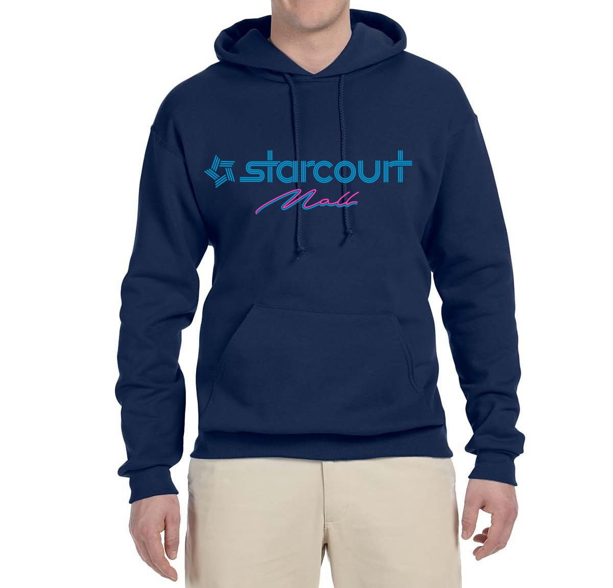 blue sweatpants and sweatshirt