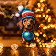 thumbnail image 5 of KCEHTA Dachshund Christmas Ornaments, Dog Ornaments for Christmas Tree, Dachshund Christmas Decor, Cute 2D Acrylic Dachshund Dog Christmas Tree Hanging Ornaments for Home Party, 5 of 6