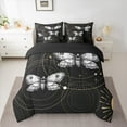 thumbnail image 2 of Feelyou Hippie Moth Butterfly Bedding Comforter Set 7pcs, Mystic Moon Galaxy King Bedding Sets, Black White Bohemian Style Reversible Bed Sheets, Super Cozy Room Decor, 2 of 7
