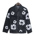 thumbnail image 3 of Chaqueta vaquera holgada con estampado de kapok de Denim Tears, chaqueta vaquera lavada del mismo estilo para hombres y mujeres viejosbebe azul, 3 of 5