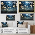 thumbnail image 4 of Designart "Deep Blue Nighttime Buttercups II" Buttercups Floater Framed Wall Art Prints, 4 of 5