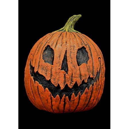 Trick or Treat Scary King Pumpkin Halloween Full Head Mask, Orange, One-Size