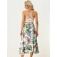 thumbnail image 4 of Falda midi Allegra K volantes estampado floral bohemio blanco XS, 4 of 5