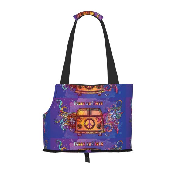 Xecao Peace And Love for Cat Carrier Small Dog Handbag: The Ideal Travel Companion for Your Pet