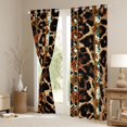 thumbnail image 3 of jejeloiu Boho Exotic Style Black Out Curtains,Jungle Leopard Print Curtains Pack of 2 (42x63 Each) For Kids, 3 of 6