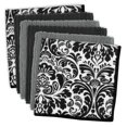 thumbnail image 1 of DII Chiffon Damassé en Microfibre Noir (Ensemble de 6), 1 of 1