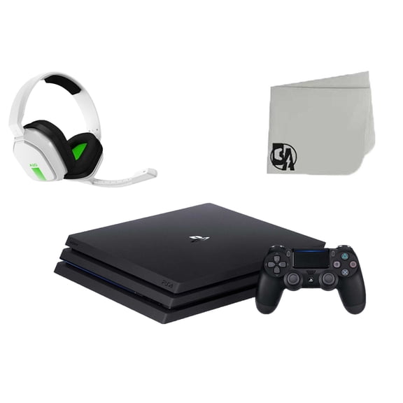 Pre-Owned Sony PlayStation 4 Pro Black 1TB Gaming Console with Astro A10 Gaming BOLT AXTION Bundle White Green