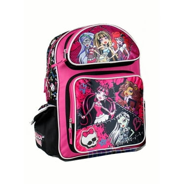 Small Backpack - - Pink and Black Skulls New School Bag 076898
