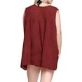 thumbnail image 3 of HAPPY BAY Women's Summer Relaxed Flowy House Wear Swing Dresses 2X Maroon_AC1139, 3 of 5