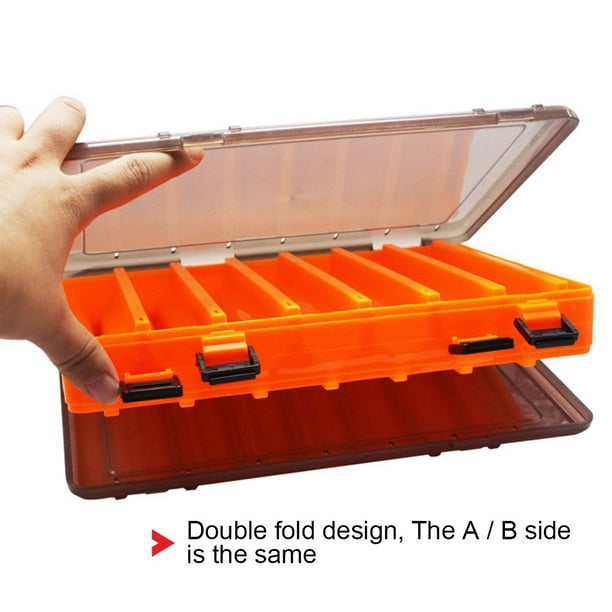 Ourlova Fishing Box For Baits Double Sided Plastic Lure Boxes Fly Fishing Tackle Storage Box Supplies Accessories Other Small 20.3*15*4.2cm